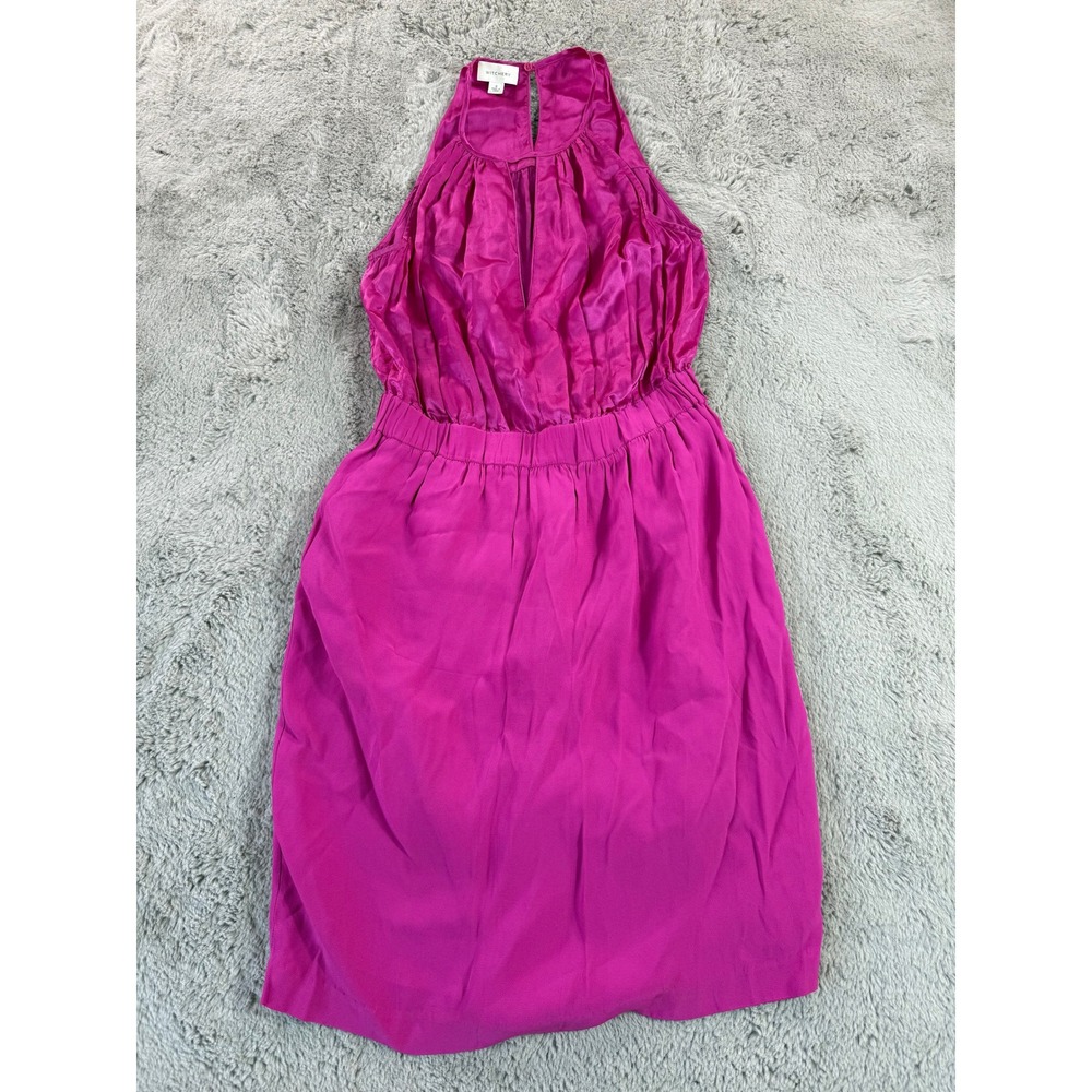 Witchery Women Dewberry Dress Size 8 Hot Pink Sleeveless Halter Neck Silk Party‎